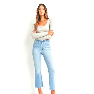 The Castings High Rise Cropped Flare Jeans- size 28
